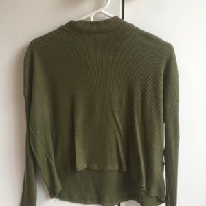 Green Crop Top Sweater
